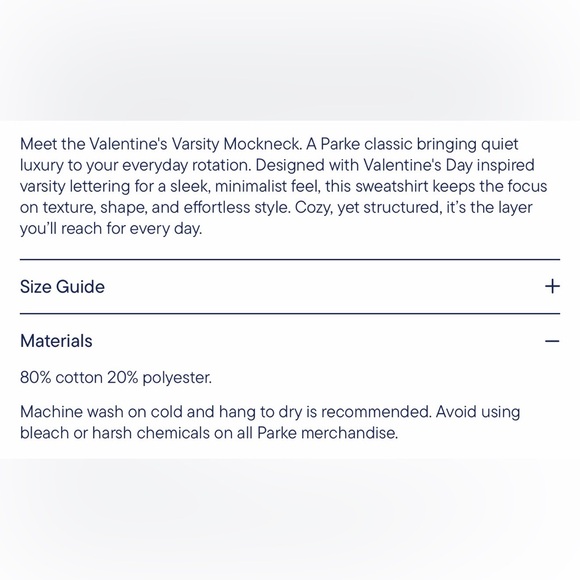 💜RARE💜 PARKE 2026 Valentines Varsity Mockneck Lavender+White size small medium - Picture 4 of 11